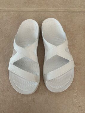 NuuSol Women's Hailey White Slide Sandals - Size 8